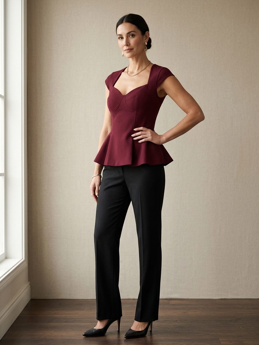 Rosa Peplum Top